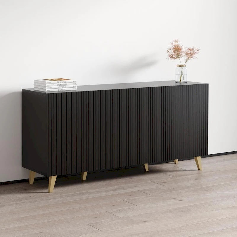 Modern 3D Effect Sideboard Cabinet with Matte Finish