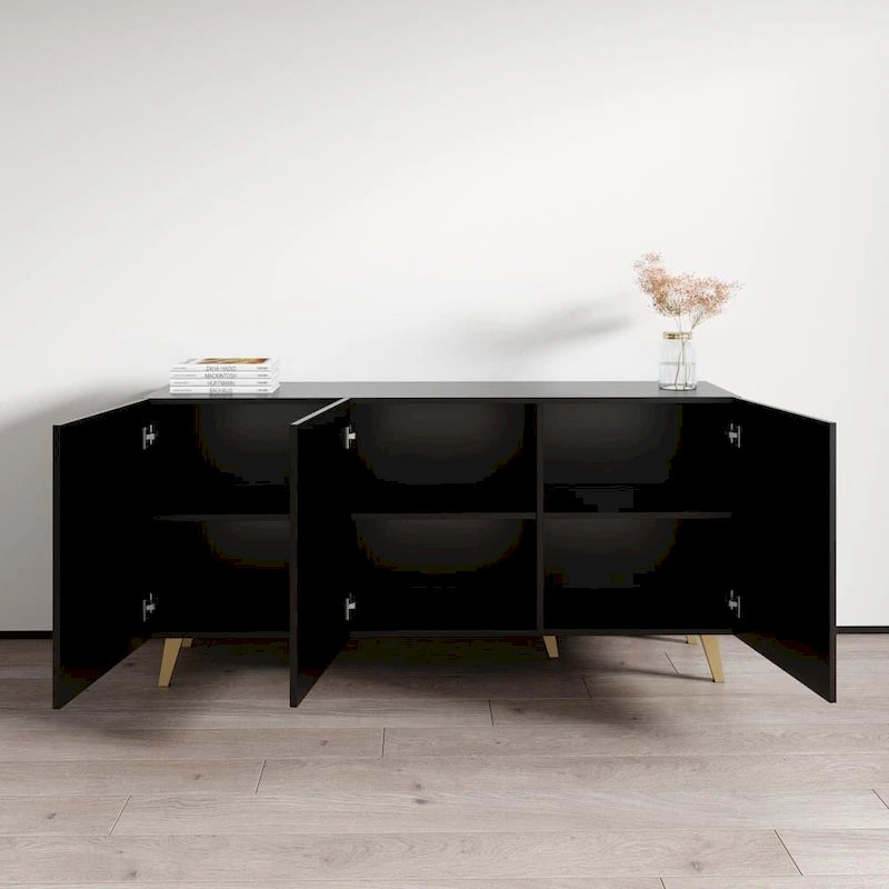 Modern 3D Effect Sideboard Cabinet with Matte Finish