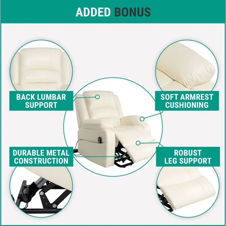 Electric Power Lift Recliner Chair with Remote Control for Elderly Use