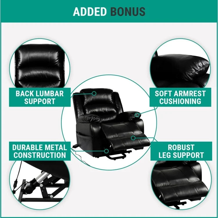 Electric Power Lift Recliner Chair with Remote Control for Elderly Use