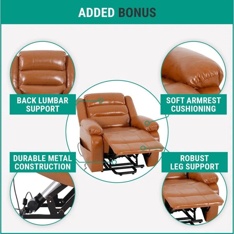 Electric Power Lift Recliner Chair with Remote Control for Elderly Use
