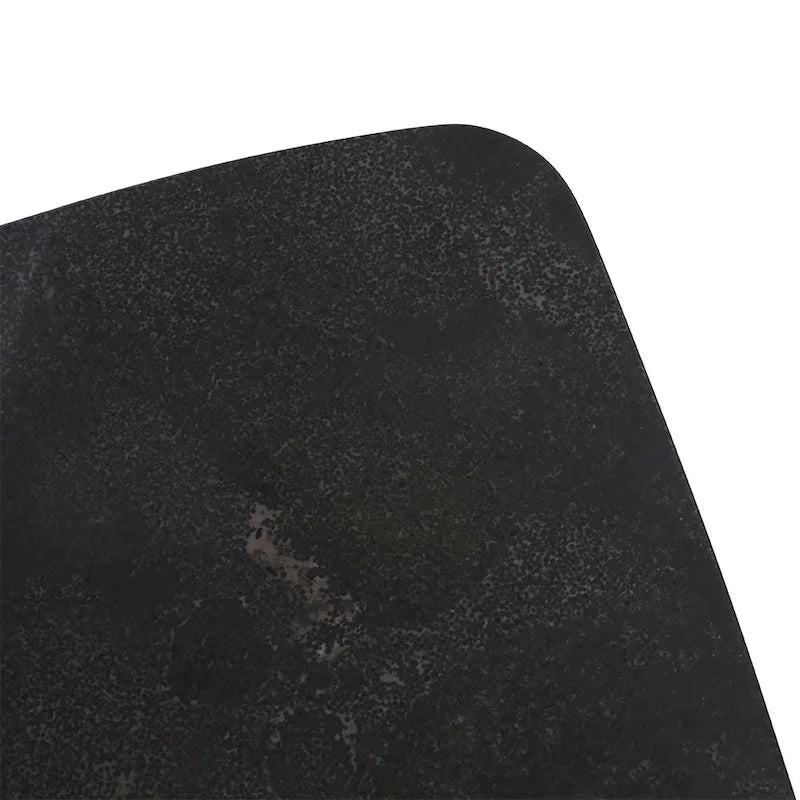 18 x 43.5-Inch Rectangular Black Marble Coffee Table with Walnut Legs