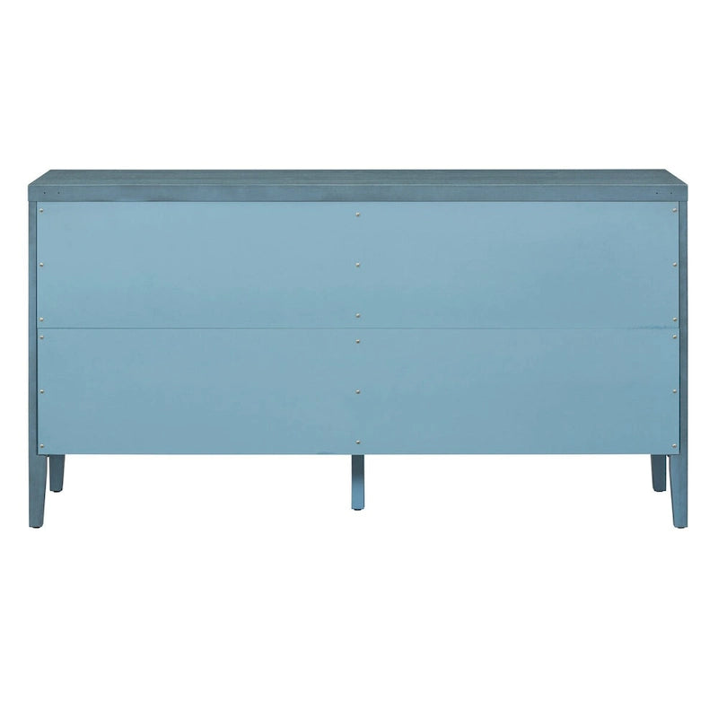 Retro Sideboard with Circular Groove Design Cabinet Doors