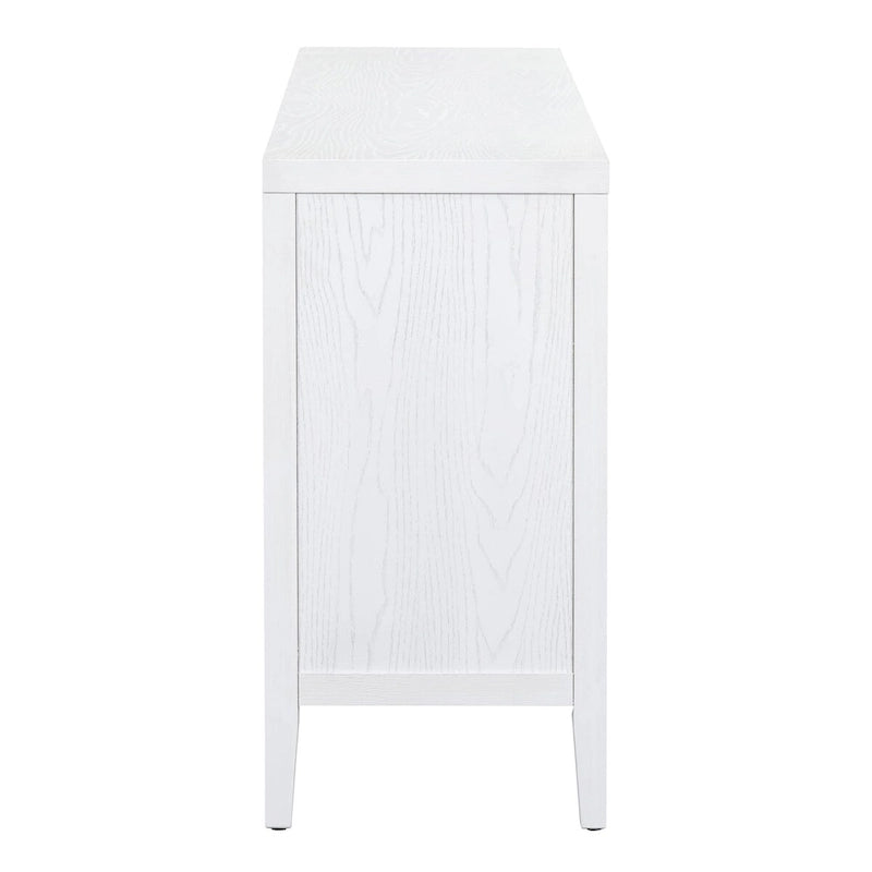 Retro Sideboard with Circular Groove Design Cabinet Doors