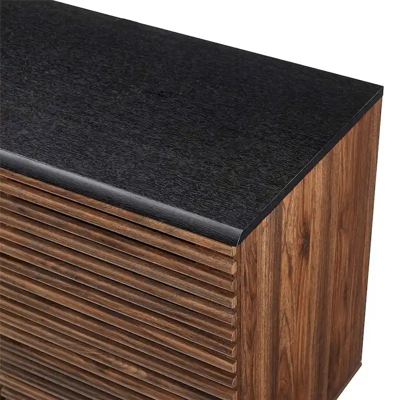 59-Inch Sideboard Storage Cabinet with 4 Drawers and 2 Sliding Doors