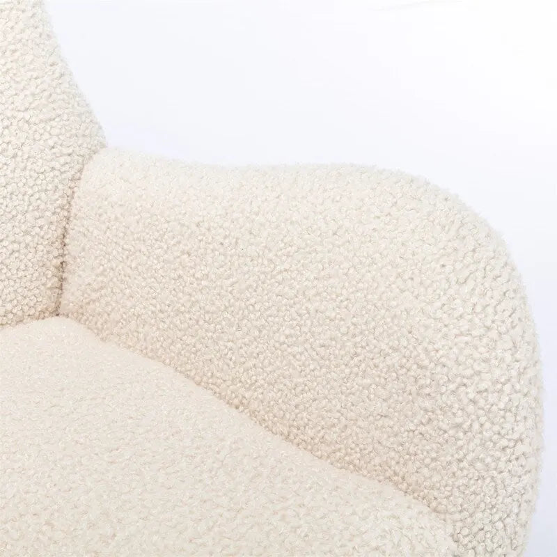 Fabric Padded Rocking Chair with Metal Frame and Elastic Foam Cushion
