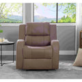 Faux Leather Recliner Chair with Adjustable Backrest and Foam Cushion