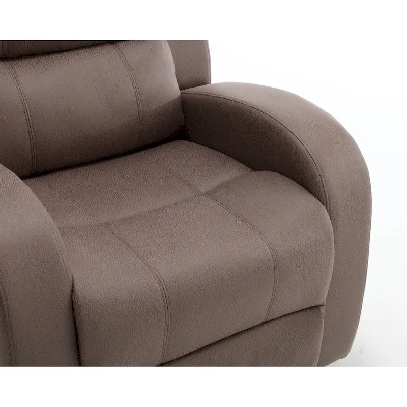 Faux Leather Recliner Chair with Adjustable Backrest and Foam Cushion
