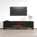 70-Inch Fireplace TV Stand with Electric Fireplace Insert for TVs up to 80 Inches