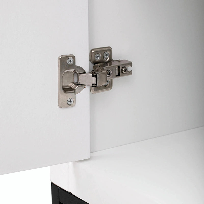 4-Door Storage Cabinet with Adjustable Shelves and Decorative Legs