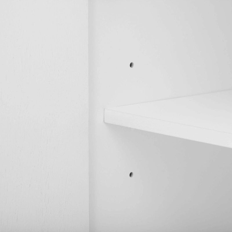 4-Door Storage Cabinet with Adjustable Shelves and Decorative Legs