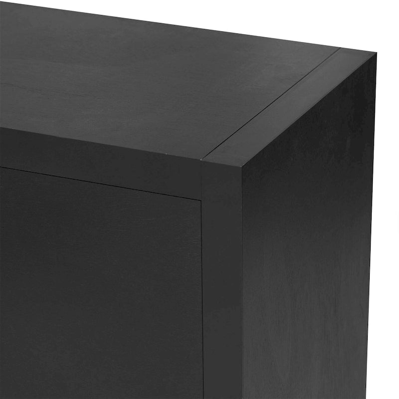 4-Door Storage Cabinet with Adjustable Shelves and Decorative Legs