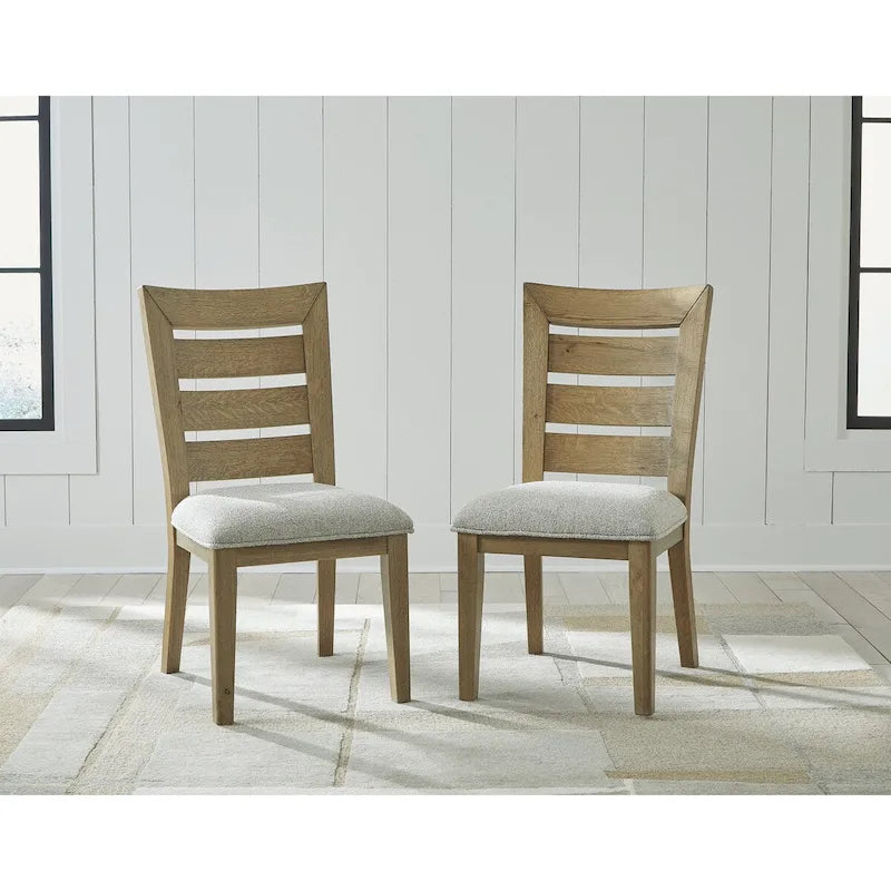 Button-Tufted Dining Chair with Tapered Wood Legs and Padded Seat