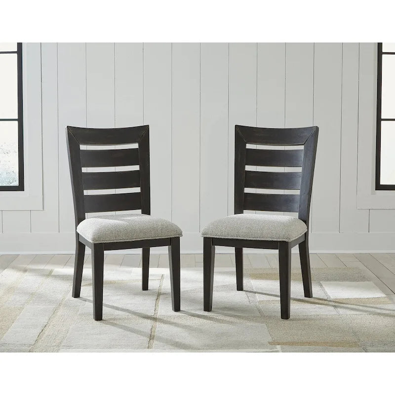 Button-Tufted Dining Chair with Tapered Wood Legs and Padded Seat