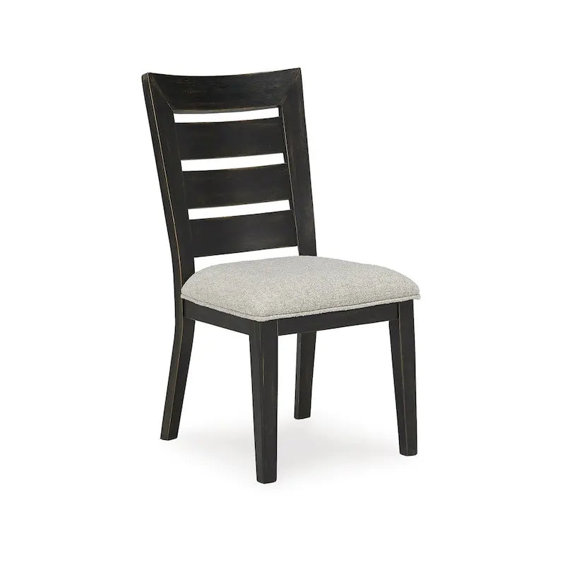 Button-Tufted Dining Chair with Tapered Wood Legs and Padded Seat