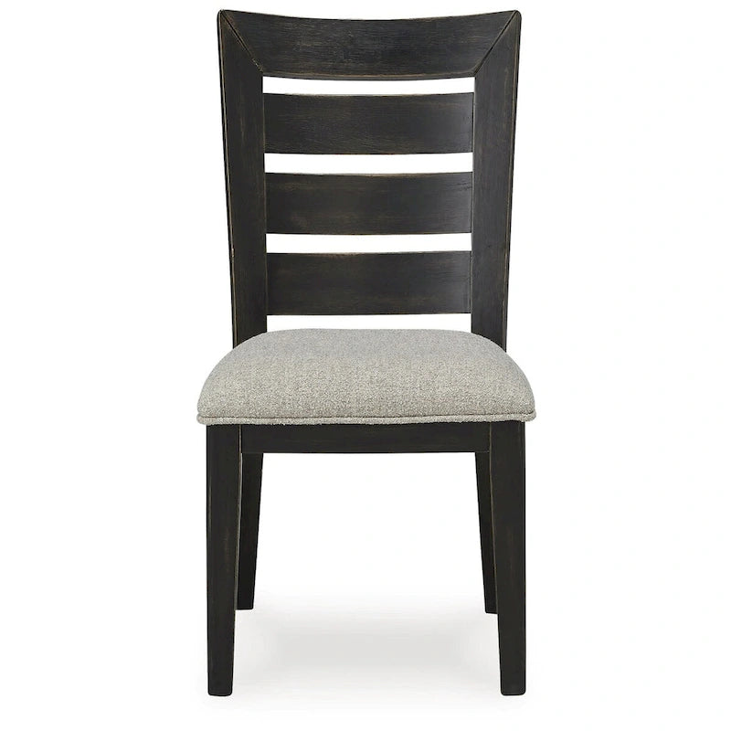 Button-Tufted Dining Chair with Tapered Wood Legs and Padded Seat