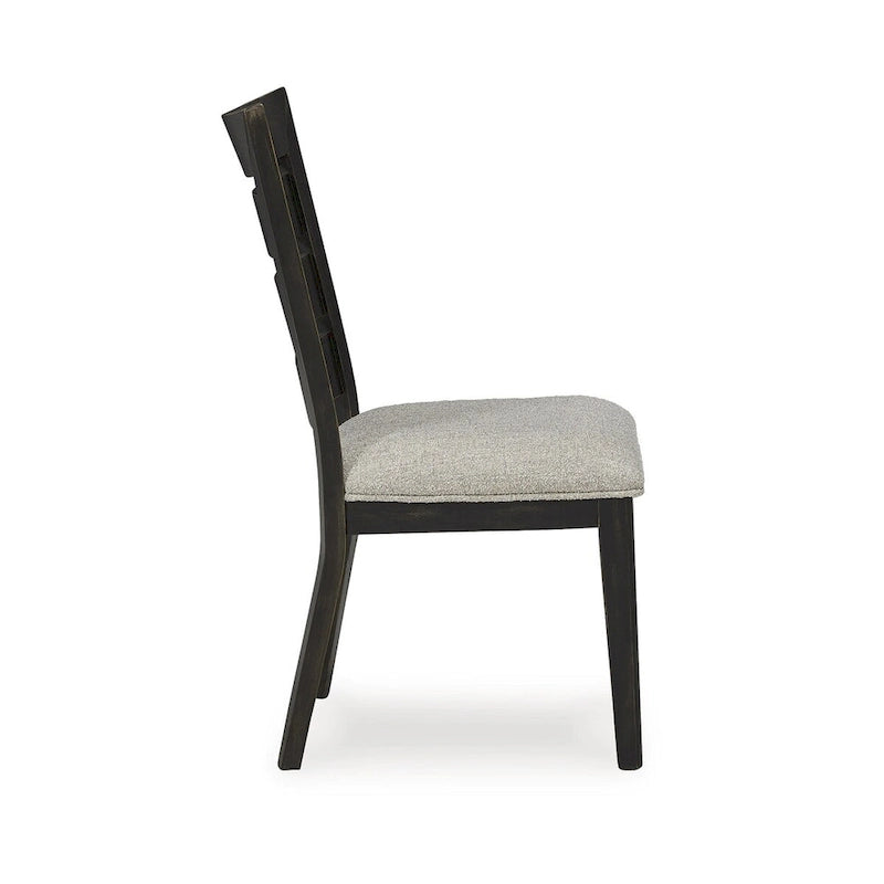 Button-Tufted Dining Chair with Tapered Wood Legs and Padded Seat