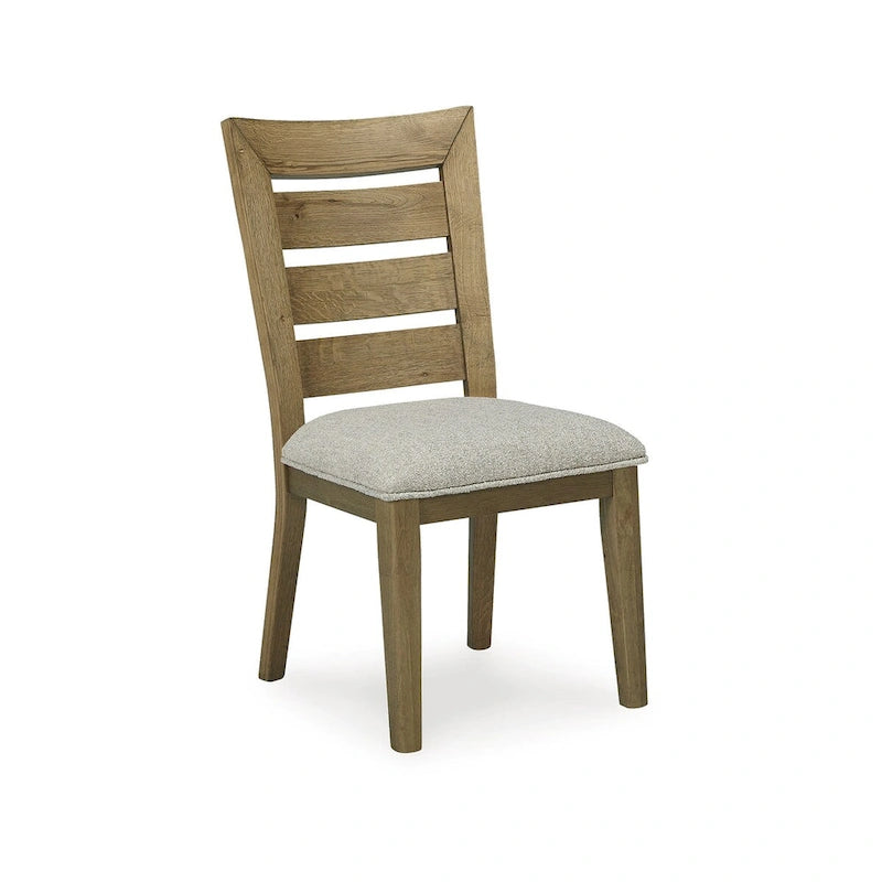 Button-Tufted Dining Chair with Tapered Wood Legs and Padded Seat