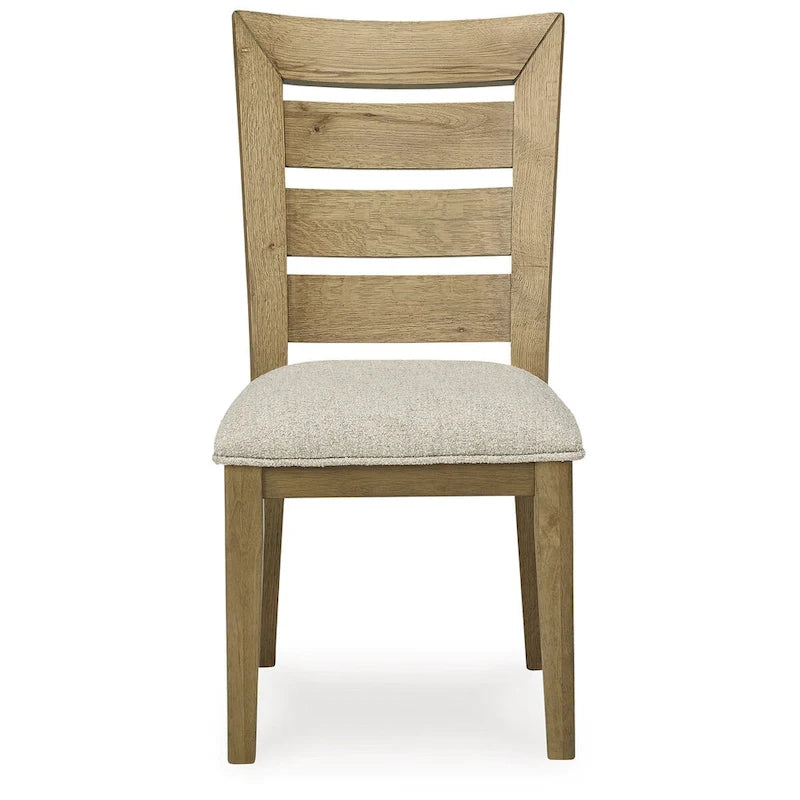 Button-Tufted Dining Chair with Tapered Wood Legs and Padded Seat