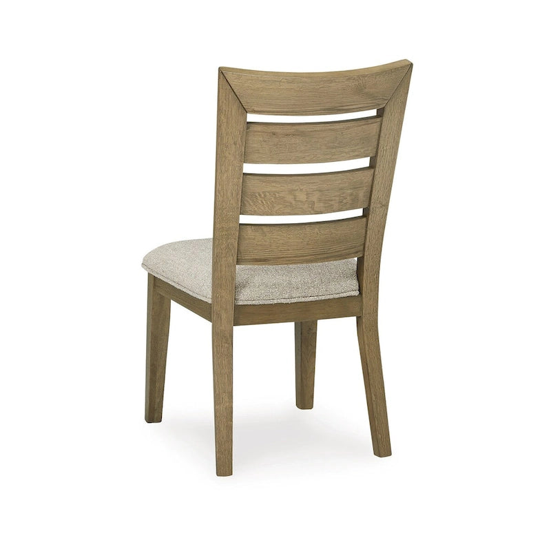 Button-Tufted Dining Chair with Tapered Wood Legs and Padded Seat