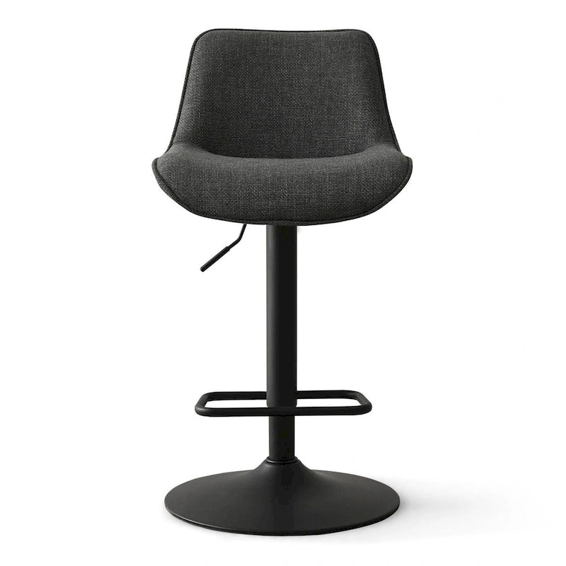 Adjustable Height Swivel Bar Stool with Vinyl Seat, Set of 2